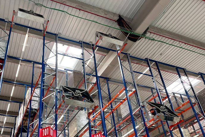 ventilacion naves industriales Grandes ventiladores industriales - ventiladores direccionales - HVLS - Magnovent